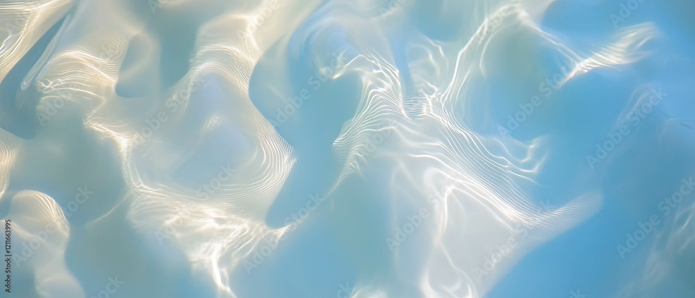 Aufkleber Ripples on sandy textured surface creating abstract natural patterns in soft colors