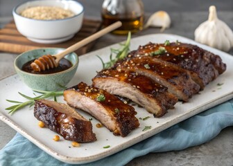 A grill with a variety of meats on it