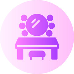 dressing table gradient icon