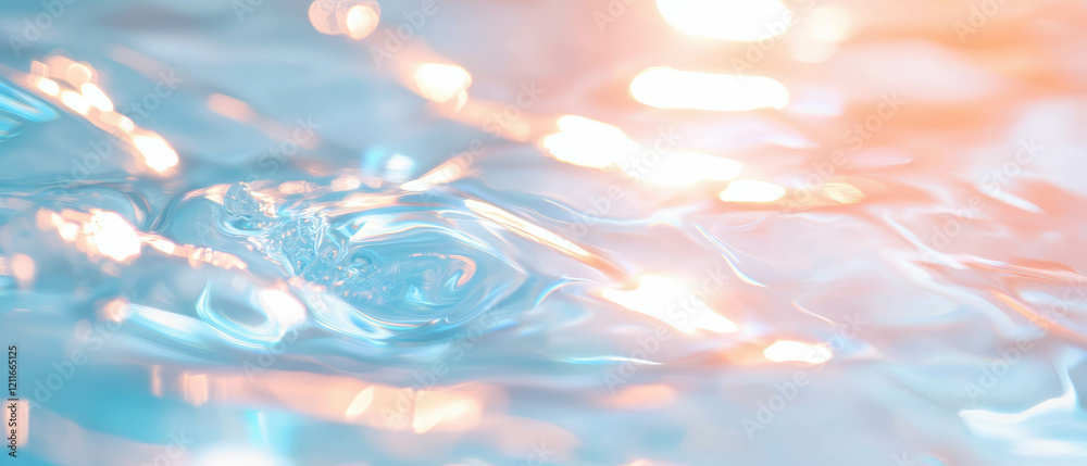 Poster ripples on water with frozen texture creating a serene winter atmosphere