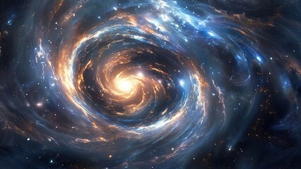 Obraz premium Cosmic swirl galaxy, nebula, space, energy, background, astronomy, science