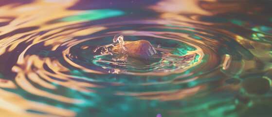 Rippling water dynamics with rocks creating waves and vibrant interactions