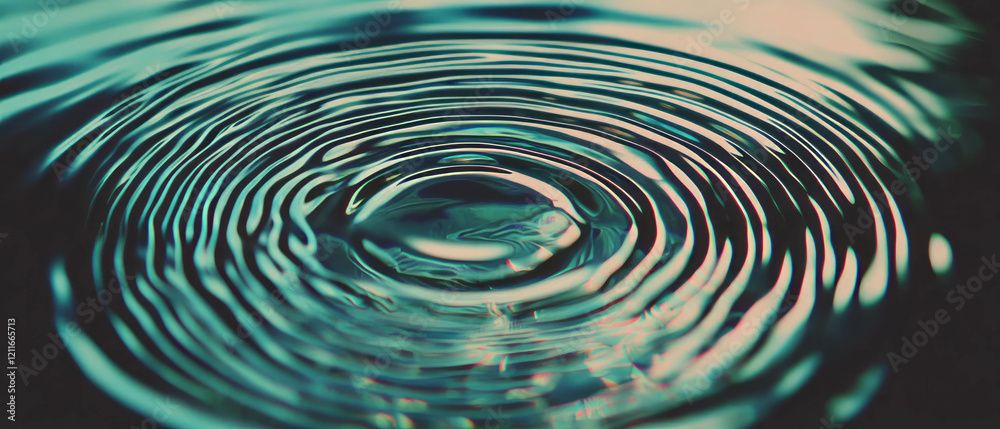 Poster mesmerizing ripples on calm water showcasing detailed texture and slow motion effect