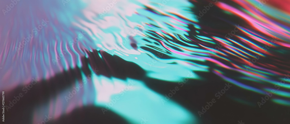 Poster Ripples on water creating dynamic patterns in an abstract time-lapse effect