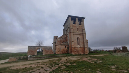 Iglesia gótica de Villamorón, situada en Burgos, España