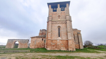 Iglesia gótica de Villamorón, situada en Burgos, España