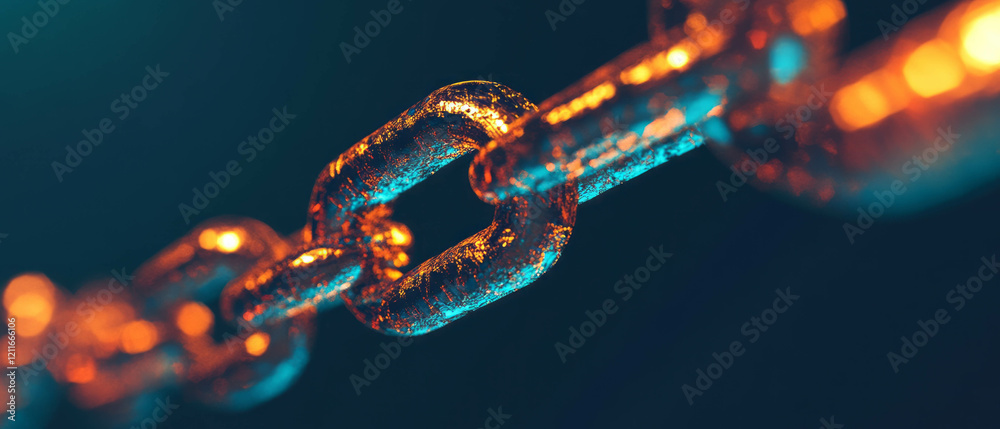 Poster Rough blockchain texture backdrop with space for logo and banner design