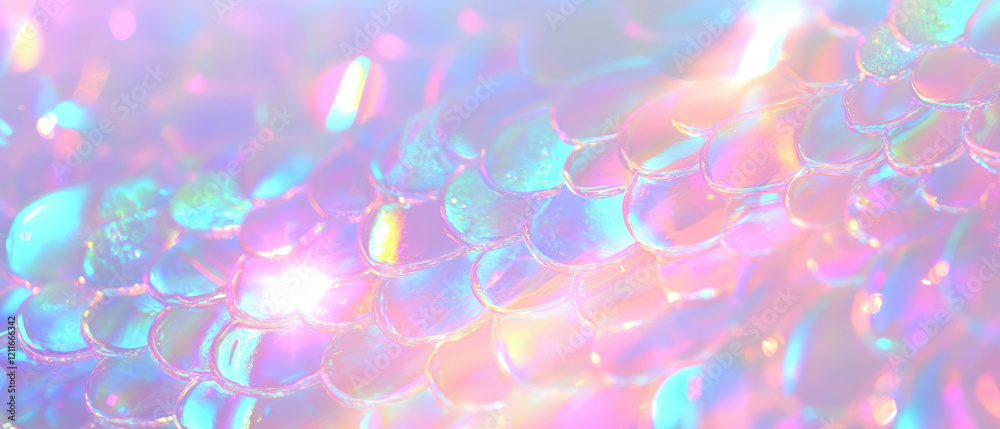 Aufkleber shimmering mermaid scales create a dreamy fantasy backdrop for creative text