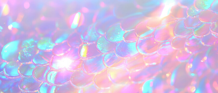 Shimmering mermaid scales create a dreamy fantasy backdrop for creative text