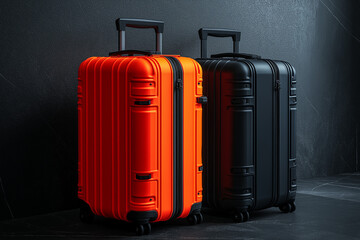 Portable Hard-Shell Luggage Sets in Bold Red Sleeves, Perfect for Stylish and Durable Travel