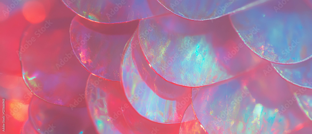 Poster soft mermaid scales create a dreamy abstract background design with elegant banner elements