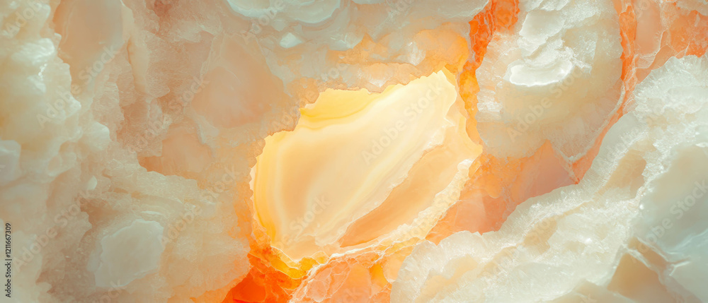 Poster textured onyx background with central empty space and tactile banner for design purposes