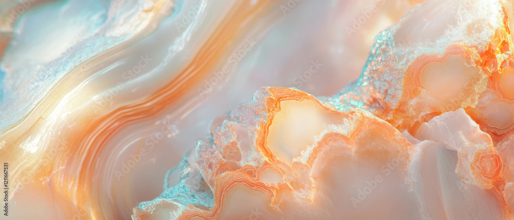 Poster translucent onyx abstract background with ethereal banner and fluid textures