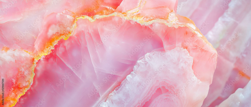 Aufkleber translucent pink onyx background with ethereal banner space for messages