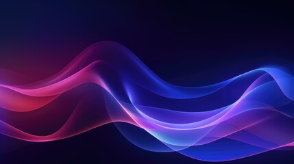 Naklejka premium A vibrant abstract wave design with flowing colors in shades of blue and purple.