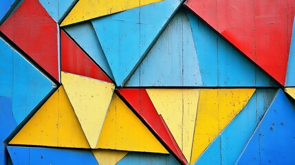 Fototapeta premium Abstract Geometric Triangular Wall Art Design