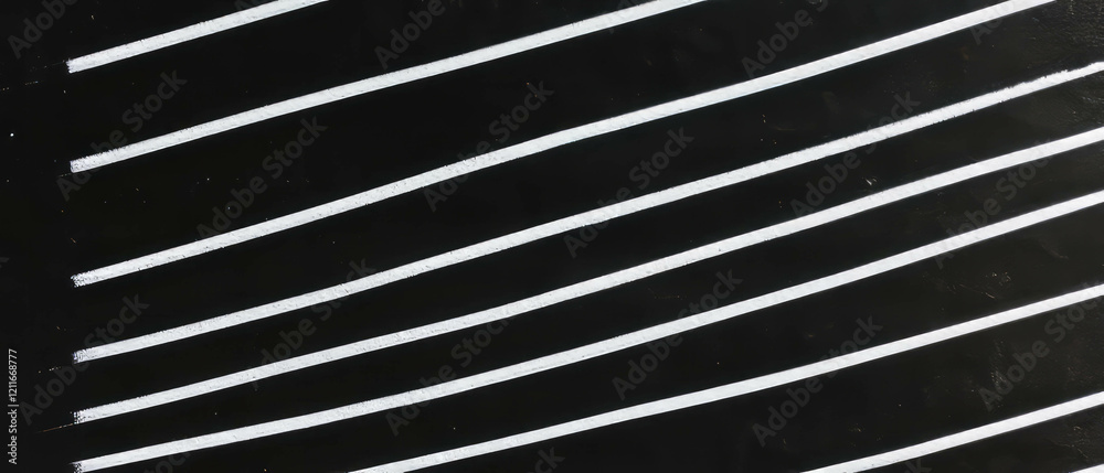 Poster Black lined paper background with white lines and contrasting banner design for creative projects