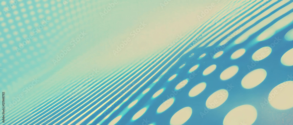 Poster elegant blue dotted paper background with darker dots and calming space for text