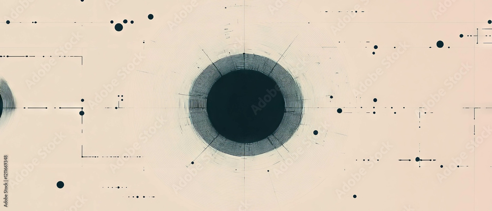 Poster Creative design concept featuring graph paper background with a technical design layout