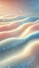 Fototapeta premium Abstract design featuring soft sparkling texture. Blurred refraction light. Copy space. Wallpaper. Cover design. Vertical background.
