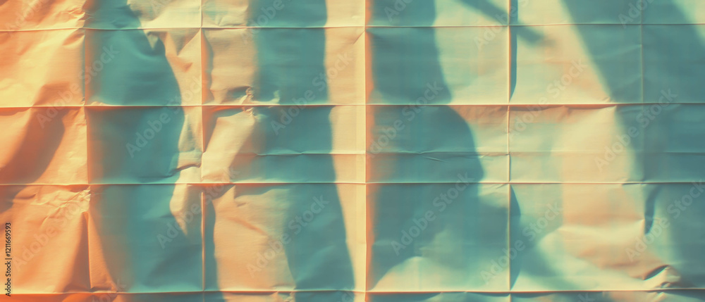 Poster Grid paper background with light texture and central empty space for design elements