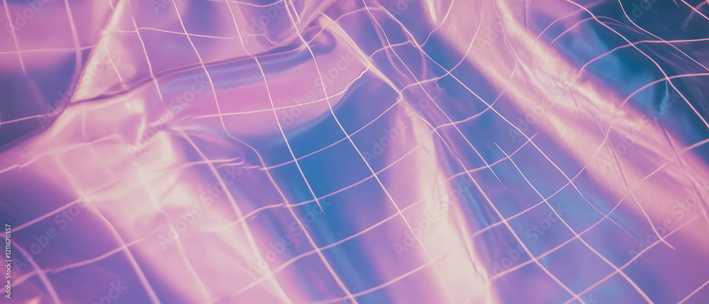 Poster creative background design with purple grid paper and white lines for messages and banners