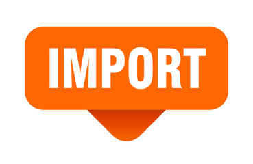 import sticker. import sign on transparent background