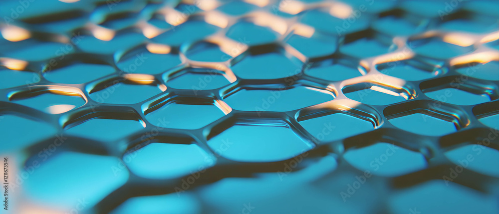 Poster Exploration of lightweight aluminum honeycomb texture and hexagonal structure in design