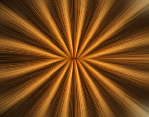 Abstract Golden light trails defocused, zoom blur, illustration design