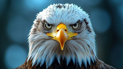 Fototapeta premium Majestic eagle portrait wildlife sanctuary animal photography natural habitat close-up wildlife conservation