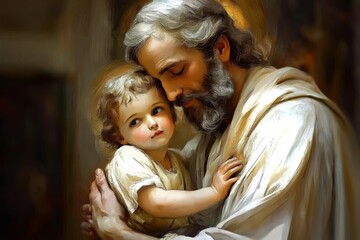 Obraz premium The Patron Saint of the Catholic Church, honored for his dedication and work.