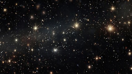 Fototapeta premium Starfield cosmic space, distant galaxies, stellar cluster, night sky, background for science