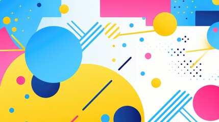 Obraz premium Abstract geometric design with vibrant colors and shapes for visual appeal.