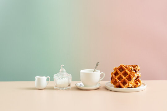 Minimalistic Breakfast Table with Space for Text