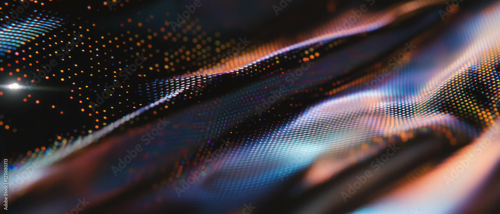 Poster Exploring the intricate textures of augmented reality overlays and digital patterns