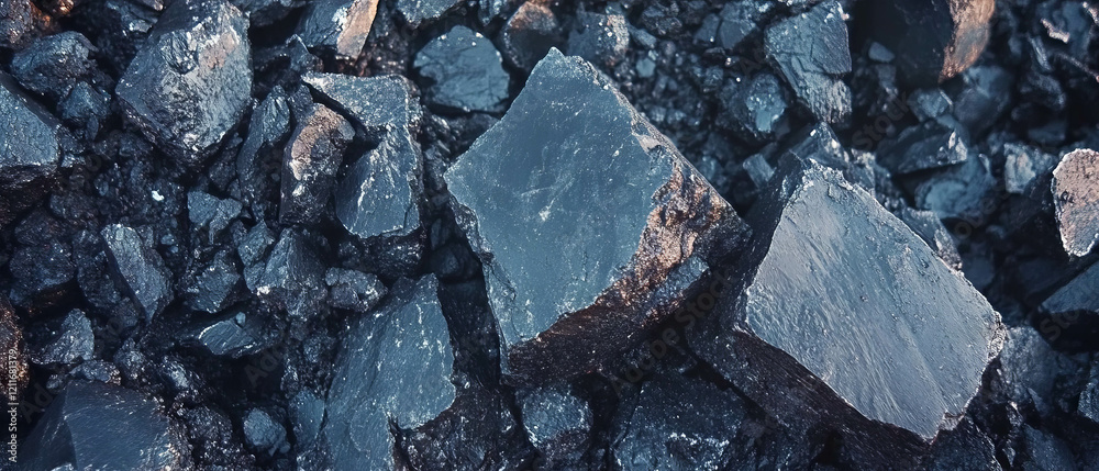 Aufkleber discover the unique texture and rough surface of volcanic basalt rocks from a natural formation