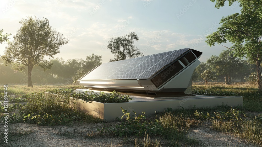 Poster solar panels with advanced tracking systems in action, adjusting to the sun position, ensuring maxim
