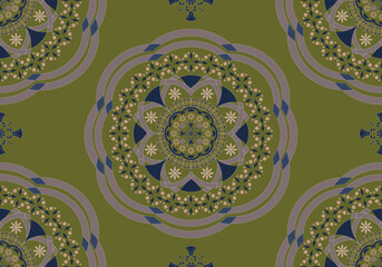 seamless mandala geometric floral  pattern design for ornament ceramic carpet fabric embroidery wallpaper background textile art print 
