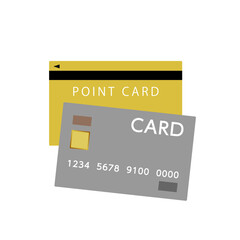 クレジットカードとポイントカードのイラスト