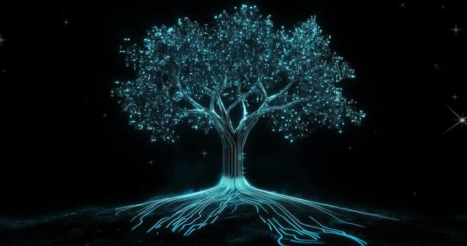 Technology concept. Eco friendly tech. Green tree on computer chip. Green ecology. Environmental technology. Sustainable tech. Sustainable innovation. Global tech. Future tech. Nature and technology