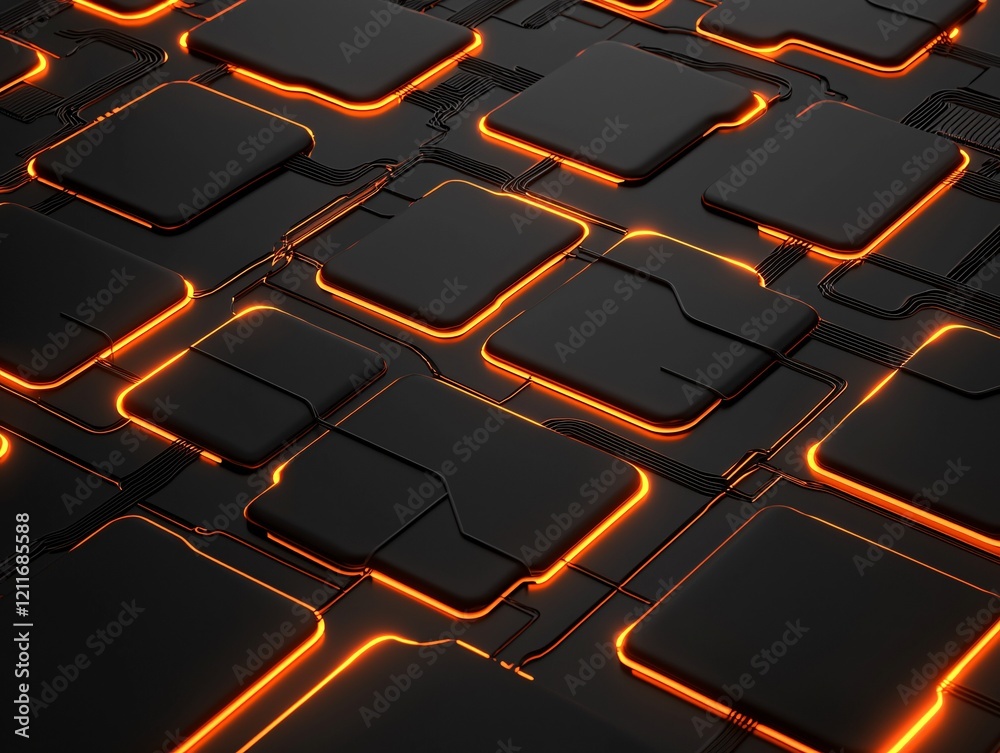 Poster a sleek server room with glowing data nodes symbolizing efficient information storage and retrieval 