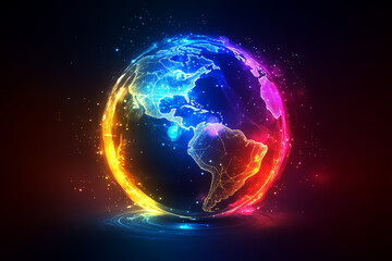 Fototapeta premium Modern Symbol Representing Global Connection and High-Tech Network for Seamless Communication
