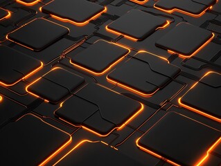 Obraz premium A sleek server room with glowing data nodes symbolizing efficient information storage and retrieval systems