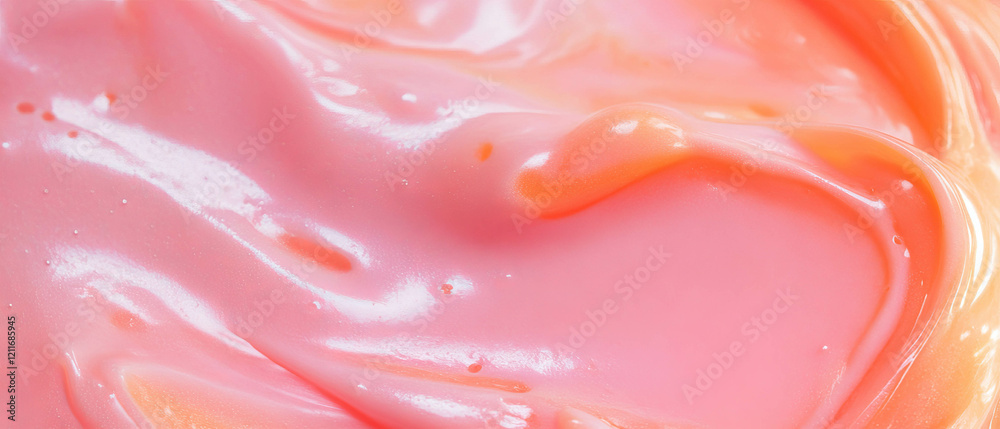 Poster swirled bubblegum texture showcasing smooth, blended colors and patterns