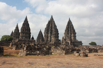 Naklejka premium Central Java Indonesia - 20 September 2011 Prambanan temple complex with stunning architecture and historical significance