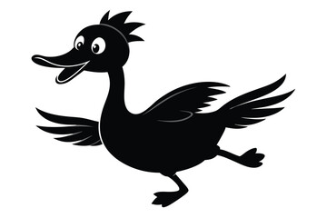 Obraz premium Set of Goose Silhouettes Vector Illustration