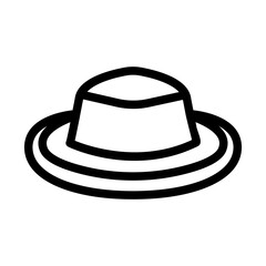 travel hat outline style