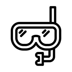 Obraz premium snorkeling outline style