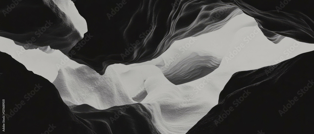 Poster exploring the intricate textures of canyons and deep gorges at sunset