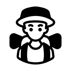 man traveler solid style